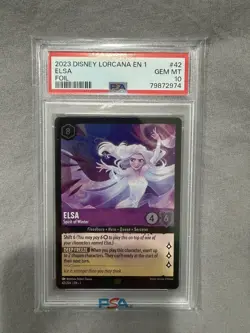 PSA 10 Disney Lorcana EN 1 First Chapter Elsa - Spirit of Winter Foil Legendary - Image 1
