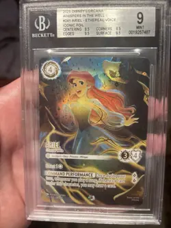 Disney Lorcana Ariel - Ethereal Voice #241/204 Iconic Foil BGS 9 Graded - Image 1