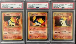 PSA 10 Pokemon Card Japanese Neo Genesis Premium File Sequential Set - Image 3