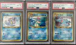 PSA 10 Pokemon Card Japanese Neo Genesis Premium File Sequential Set - Image 4