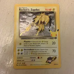 Pokemon TCG Rockets Zapdos Holo #15/132 25th Celebrations Classic Collection - Image 1