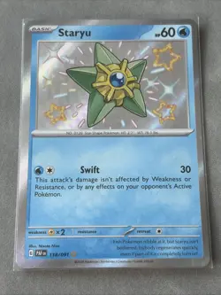 Pokemon TCG Staryu 118/091 Paldean Fates Shiny Rare - Near Mint - Image 1