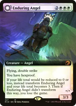 MTG - Enduring Angel (Extended Art) - FOIL -Innistrad: Midnight Hunt - Image 1