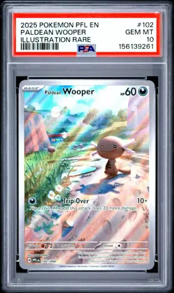 2025 POKEMON PFL EN-PHANTASMAL FLAMES ILLUSTRATION RARE PALDEAN WOOPER PSA 10 - Image 1