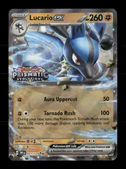 Lucario ex 051/131 Holo Prismatic Evolutions NM/M Pokemon - Image 1