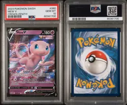 2023 POKEMON SWORD & SHIELD CROWN ZENITH #060 MEW V PSA 10 Gem Mint - Image 3