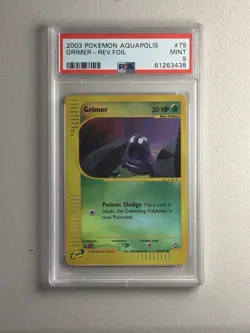 Pokemon Aquapolis Grimer 79/147 Reverse Holo PSA 9 - Image 1