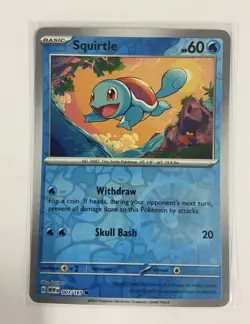 Squirtle 007/165 - 151 - Reverse Holo - Pokemon TCG - NM x2 - Image 1