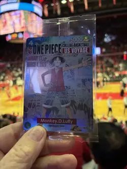 Sealed One Piece Monkey D. Luffy US Voyage College Basketball Card Rutgers 1/23 - Image 4