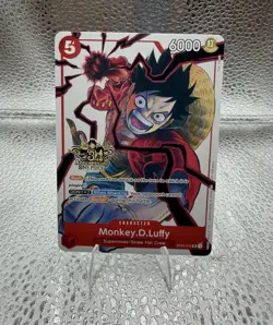 Bandai One Piece TCG Monkey D. Luffy ST01-012 3rd Anniversary Stamp - Image 1