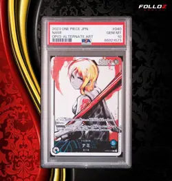 CARTA ONE PIECE NAMI OP03-040 ALTERNATIVE JPN PSA 10 GRADATA - Image 1