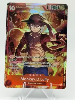 One Piece Monkey D Luffy ST10-006 Treasure Booster Promo Foil Super Rare - Image 1