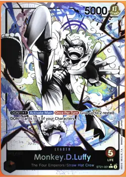 One Piece ST21-001 Monkey D Luffy Gear 5 Starter Deck 21 Alt Art Parallel TAG 10 - Image 3