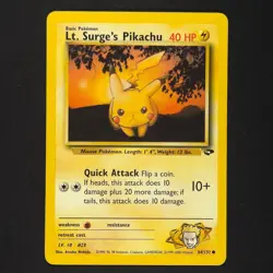 Lt. Surge's Pikachu 84/132 - Gym Challenge - Pokemon Card - Image 1