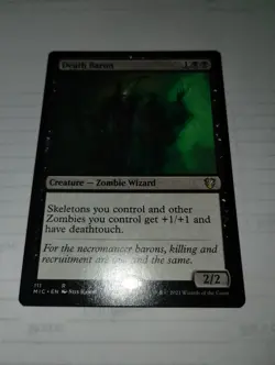 1x Death Baron Innistrad: Midnight Hunt Commander Card #111 NM Condition MTG - Image 1