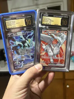 Black Kyurem EX Reshiram EX CGC PRISTINE 10 With Guard Pokemon Card TCG - Image 2