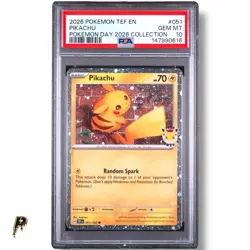 2026 Pokemon Day 30th Anniversary Pikachu 051/162 Promo Card Stamped PSA 10 - Image 1