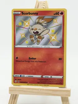 POKEMON CARD TCG SHINING FATES SCORBUNNY SV015/SV122 SHINY RARE HOLO - Image 1
