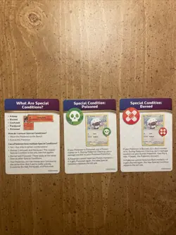 2020 Pokemon TCG Special Condition Rule Cards Poisoned Burned Confused Asleep - Image 1