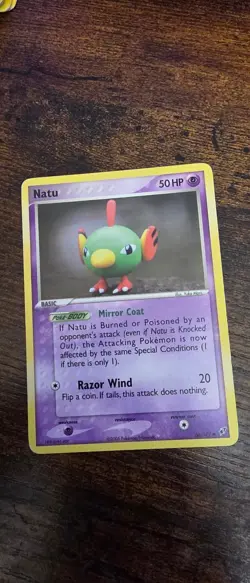 Natu 66/107 Common Deoxys Pokemon Moderately Played - Image 1