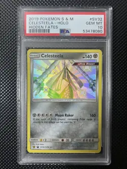 2019 Pokemon Sun & Moon Hidden Fates #SV32 Celesteela-Holo Hidden Fates PSA 10 - Image 1