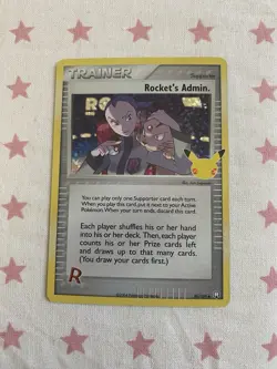 Pokemon Rocket's Admin 86/109 Celebrations: Classic Holo Pokemon TCG Card - Image 1