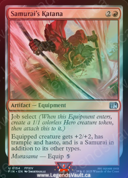 MTG Final Fantasy - Samurai's Katana - (0154) Unommon (Foi) - Image 1