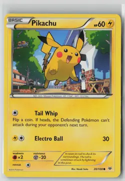 Pikachu 20/108 Common Roaring Skies Pokemon MP - Image 1