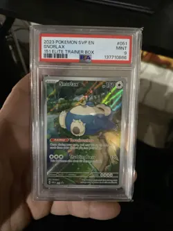 2023 POKEMON SVP EN-SV BLACK STAR PROMO 151 ELITE TRAINER BOX #051 SNORLAX PSA 9 - Image 1