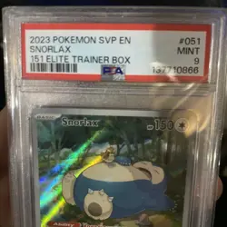 2023 POKEMON SVP EN-SV BLACK STAR PROMO 151 ELITE TRAINER BOX #051 SNORLAX PSA 9 - Image 2