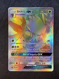 Shiftry GX Secret 169/168 Sm Celestial Storm Holo Sun & Moon Rainbow Pokemon BM - Image 1