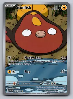 Stunfisk 118/086 Illustration Rare Holo White Flare Near Mint - Image 1