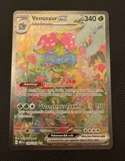 Pokemon Venusaur ex Full Art Holo Special Illustration Rare 198/165 SV 151 - Image 1