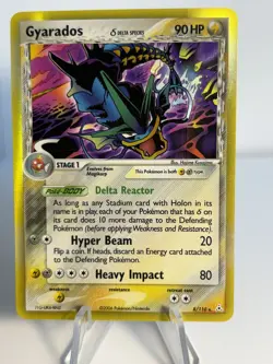 Pokemon TCG Gyarados Delta Species Holon Phantoms 8/110 Holo Rare LP - Image 1