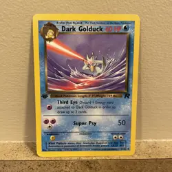Dark Golduck 37/82 - 1st Edition Team Rocket - WOTC Pokemon TCG 2000 - LP - Image 1