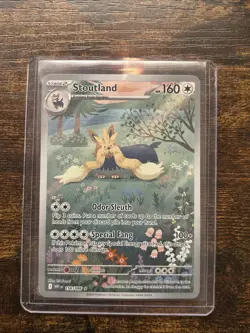 Pokemon TCG Stoutland 156/086 White Flare Illustration Rare Near Mint PACK FRESH - Image 1