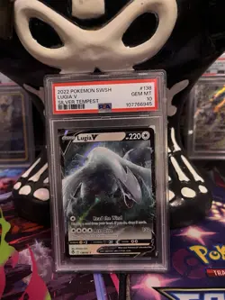 Pokemon Lugia V Silver Tempest Ultra Rare Holo PSA 10 138/195 2022 - Image 1