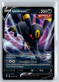 Umbreon Pokemon TCG Evolving Skies Ultra Rare 094/203 Pokemon NM Foil - Image 1