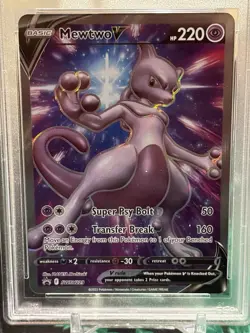 2022 POKEMON SWSH PROMO POKEMON GO ETB #229 FULL ART/MEWTWO V PSA 10 - Image 3