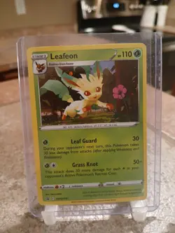 Pokemon TCG Leafeon SWSH191 Sword & Shield Promo Cosmos Holo (LP) DOUBLE SWIRL!! - Image 1