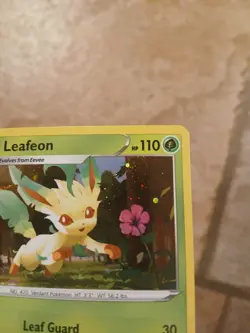 Pokemon TCG Leafeon SWSH191 Sword & Shield Promo Cosmos Holo (LP) DOUBLE SWIRL!! - Image 3