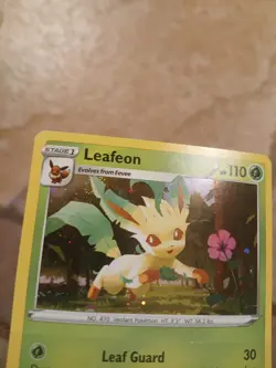 Pokemon TCG Leafeon SWSH191 Sword & Shield Promo Cosmos Holo (LP) DOUBLE SWIRL!! - Image 4