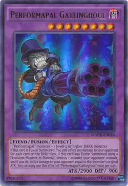 Performapal Gatlinghoul - MACR-EN040 - Ultra Rare - Unlimited Edition x1 - Light - Image 1
