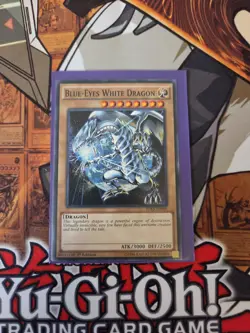 YUGIOH BLUE-EYES WHITE DRAGON SDKS-EN009 COMMON 1ST ED NM VER. 4 - Image 1