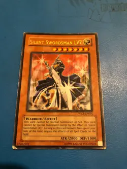YUGIOH Ultra Rare Silent Swordsman LV7 WC5-EN001 PLAYED - Image 1