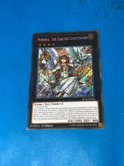 YUGIOH Secret Rare Minerva, The Exalted Lightsworn BLLR-EN044 1st Edition - Image 1