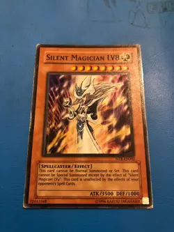 YUGIOH Super Rare Silent Magician LV8 NTR-EN002 PLAYED - Image 1