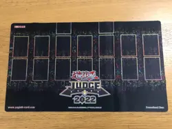 YUGIOH Konami Official 2022 Rainbow Hieroglyph Judge Playmat - Image 1