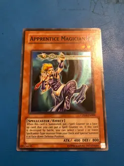 YUGIOH Super Rare Apprentice Magician CP04-EN004 PLAYED - Image 1