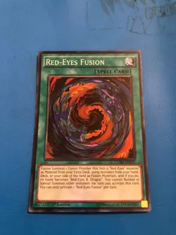 YUGIOH Super Rare Red-Eyes Fusion CORE-EN059 1st Edition PLAYED - Image 1